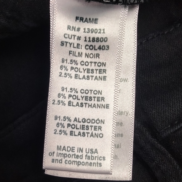 FRAME Denim • Le Color Cropin Film Noir - Picture 8 of 11